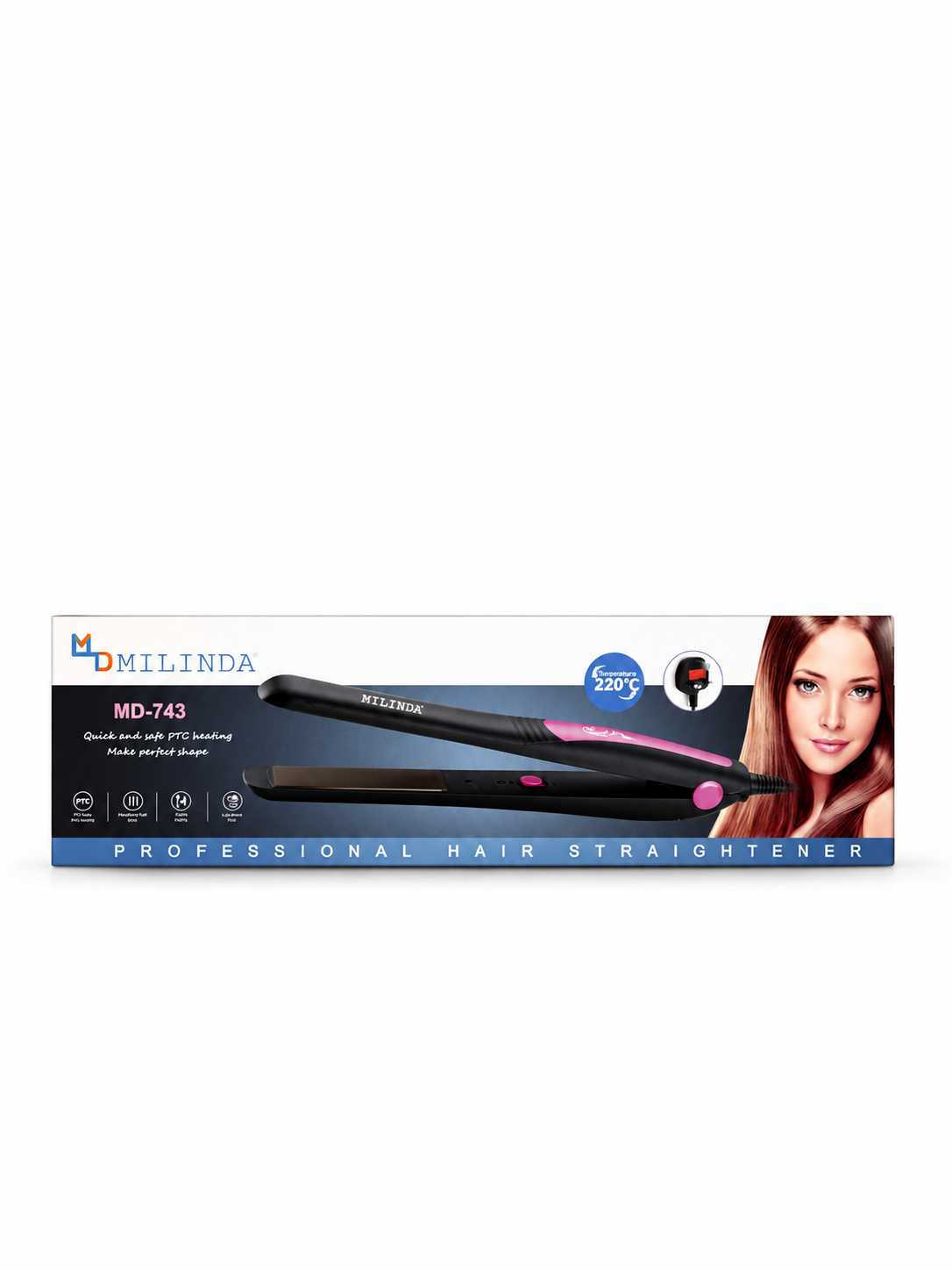 اتو مو میلندا اورجینال MD743 با دمای 220 درجه (از سری 4 سطح حرارتی)