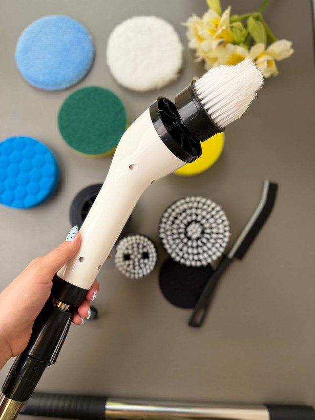 فرچه شستشو برقی شارژی ضد آب JY-6010 اورجینال | 9 سری کاربردی با صفحه نمایش LED